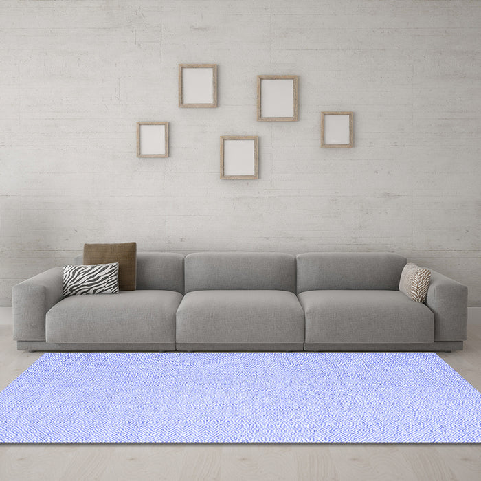 Machine Washable Abstract Blue Contemporary Rug in a Living Room, wshcon2115blu