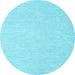 Round Machine Washable Abstract Light Blue Contemporary Rug, wshcon2115lblu