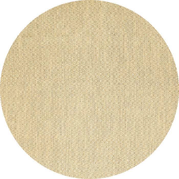 Round Abstract Brown Contemporary Rug, con2115brn