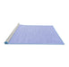 Sideview of Machine Washable Abstract Blue Contemporary Rug, wshcon2115blu