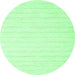 Round Solid Emerald Green Modern Rug, con2116emgrn