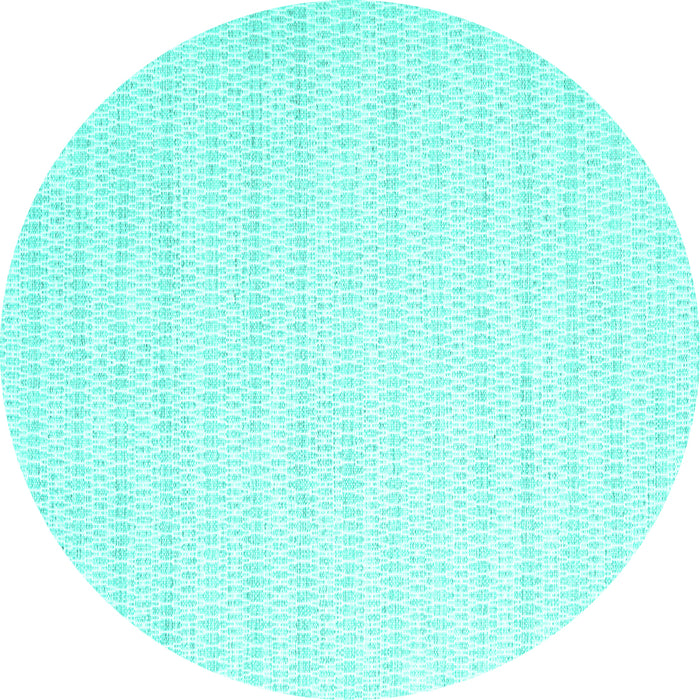 Round Solid Turquoise Modern Rug, con2116turq