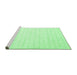 Sideview of Machine Washable Solid Emerald Green Modern Area Rugs, wshcon2116emgrn