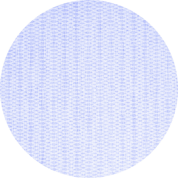 Round Machine Washable Solid Blue Modern Rug, wshcon2116blu