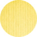 Round Solid Yellow Modern Rug, con2116yw