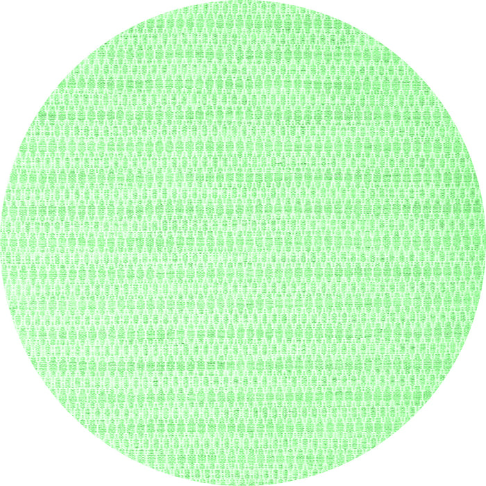 Round Machine Washable Solid Emerald Green Modern Area Rugs, wshcon2116emgrn