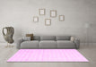 Machine Washable Solid Pink Modern Rug in a Living Room, wshcon2116pnk