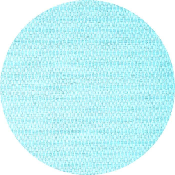 Round Machine Washable Solid Light Blue Modern Rug, wshcon2116lblu