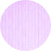 Round Solid Purple Modern Rug, con2116pur