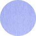 Round Abstract Blue Contemporary Rug, con2117blu