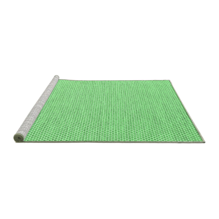 Sideview of Machine Washable Abstract Emerald Green Contemporary Area Rugs, wshcon2117emgrn
