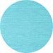 Round Abstract Light Blue Contemporary Rug, con2117lblu