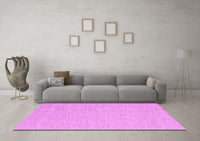 Machine Washable Abstract Pink Contemporary Rug, wshcon2117pnk