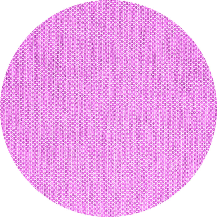 Round Machine Washable Abstract Pink Contemporary Rug, wshcon2117pnk
