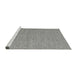 Serging Thickness of Machine Washable Contemporary Gray Rug, wshcon2118