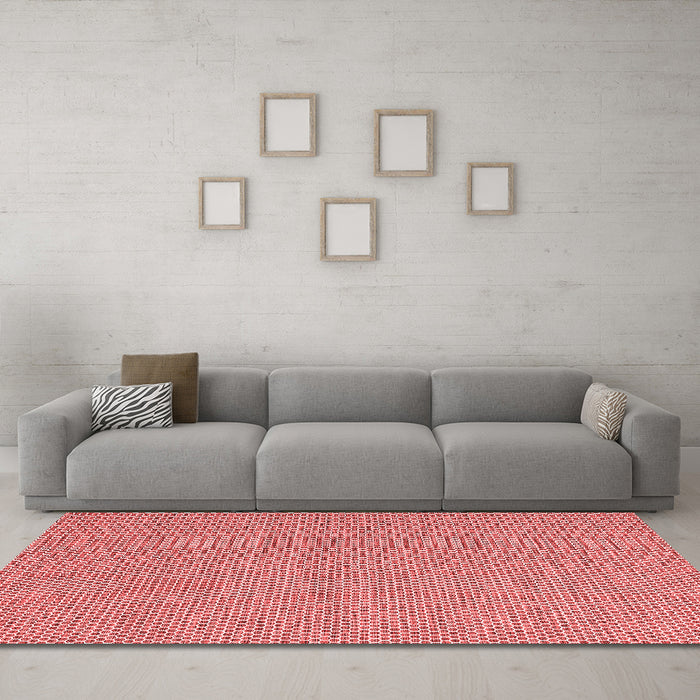 Contemporary Red Washable Rugs