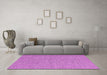 Machine Washable Abstract Pink Contemporary Rug in a Living Room, wshcon2118pnk