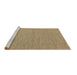 Sideview of Machine Washable Abstract Brown Contemporary Rug, wshcon2118brn