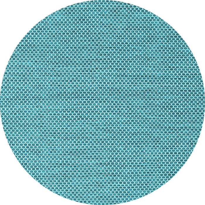 Round Abstract Light Blue Contemporary Rug, con2118lblu