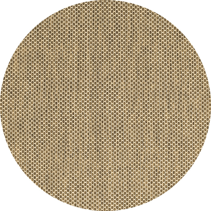 Round Abstract Brown Contemporary Rug, con2118brn