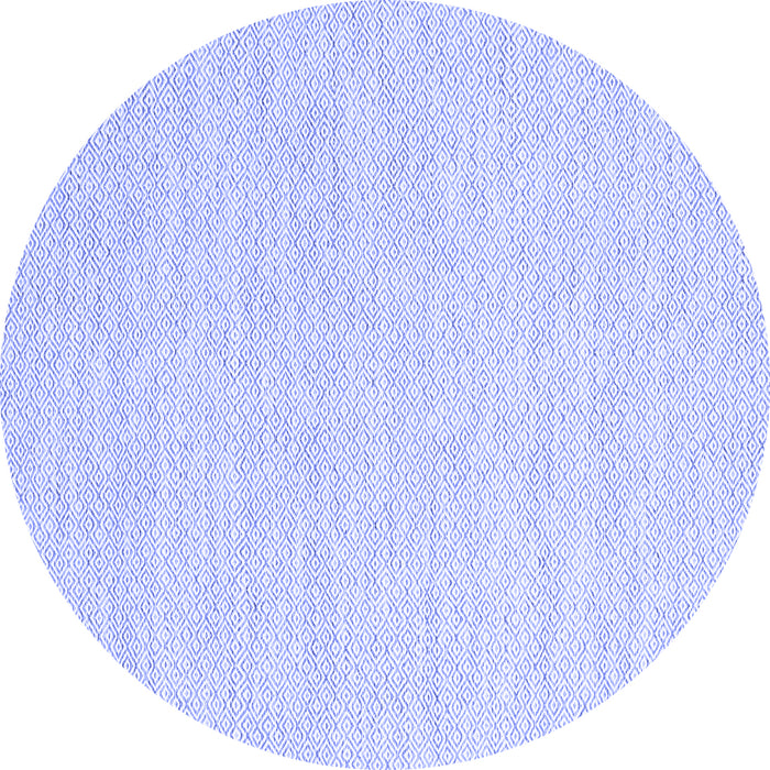 Round Abstract Blue Contemporary Rug, con2119blu