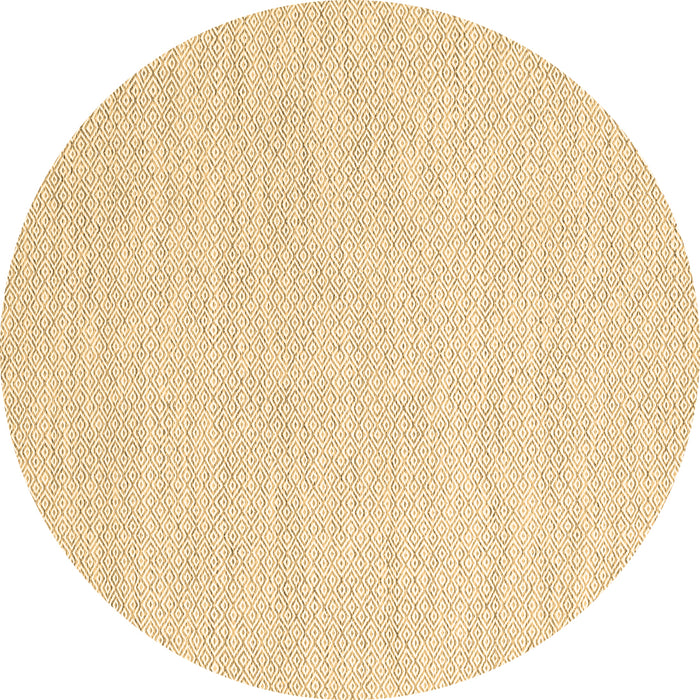 Round Abstract Brown Contemporary Rug, con2119brn