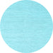 Round Abstract Light Blue Contemporary Rug, con2119lblu