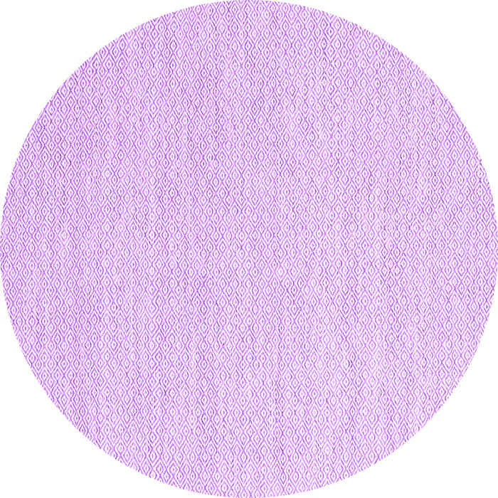 Round Abstract Purple Contemporary Rug, con2119pur
