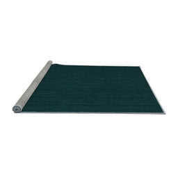 Sideview of Machine Washable Abstract Light Blue Contemporary Rug, wshcon211lblu