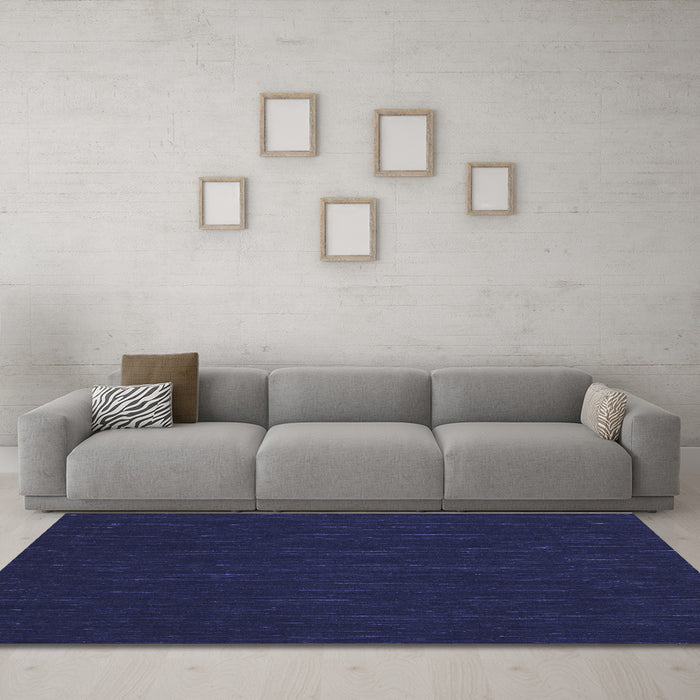 Machine Washable Abstract Blue Contemporary Rug in a Living Room, wshcon211blu