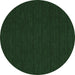 Round Machine Washable Abstract Emerald Green Contemporary Area Rugs, wshcon211emgrn