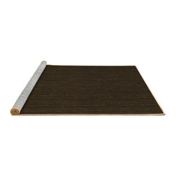 Sideview of Machine Washable Abstract Brown Contemporary Rug, wshcon211brn