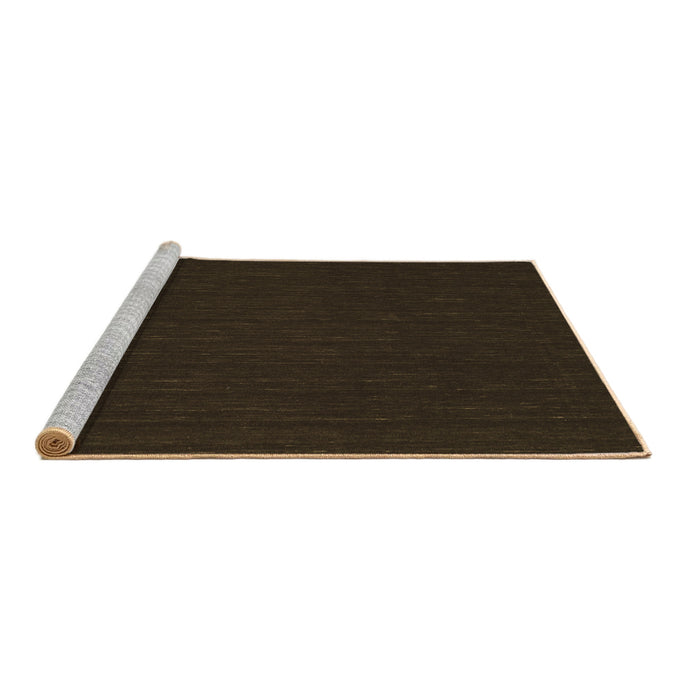 Sideview of Machine Washable Abstract Brown Contemporary Rug, wshcon211brn