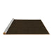 Sideview of Machine Washable Abstract Brown Contemporary Rug, wshcon211brn