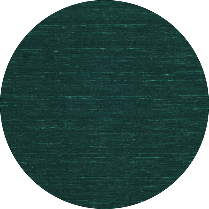 Round Machine Washable Abstract Turquoise Contemporary Area Rugs, wshcon211turq