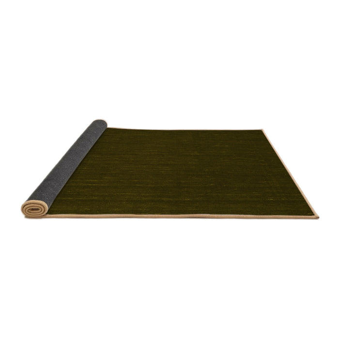 Sideview of Abstract Yellow Contemporary Rug, con211yw
