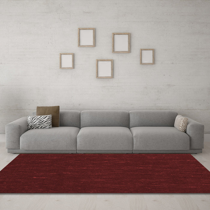 Contemporary Red Washable Rugs
