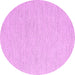 Round Abstract Pink Contemporary Rug, con2120pnk