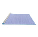 Sideview of Machine Washable Abstract Blue Contemporary Rug, wshcon2120blu