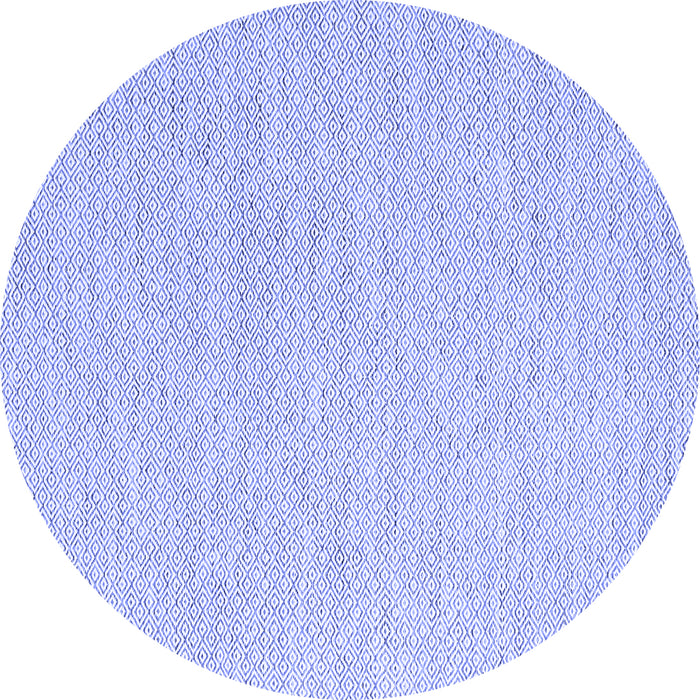 Round Abstract Blue Contemporary Rug, con2120blu