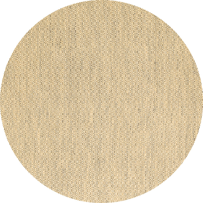 Round Abstract Brown Contemporary Rug, con2120brn