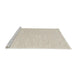 Serging Thickness of Machine Washable Contemporary Light French Beige Brown Rug, wshcon2121