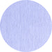 Round Solid Blue Modern Rug, con2121blu