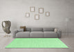 Machine Washable Solid Emerald Green Modern Area Rugs in a Living Room,, wshcon2121emgrn