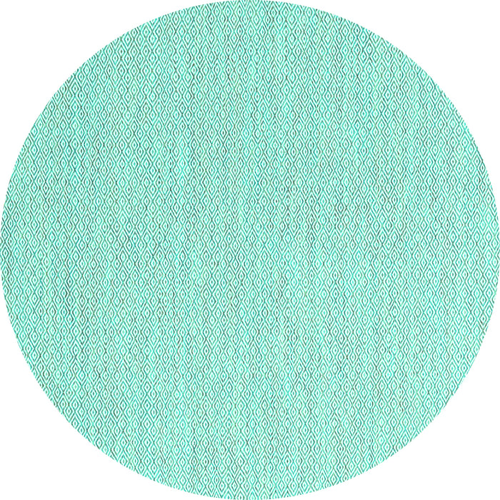 Round Solid Turquoise Modern Rug, con2121turq