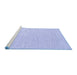 Sideview of Machine Washable Solid Blue Modern Rug, wshcon2121blu