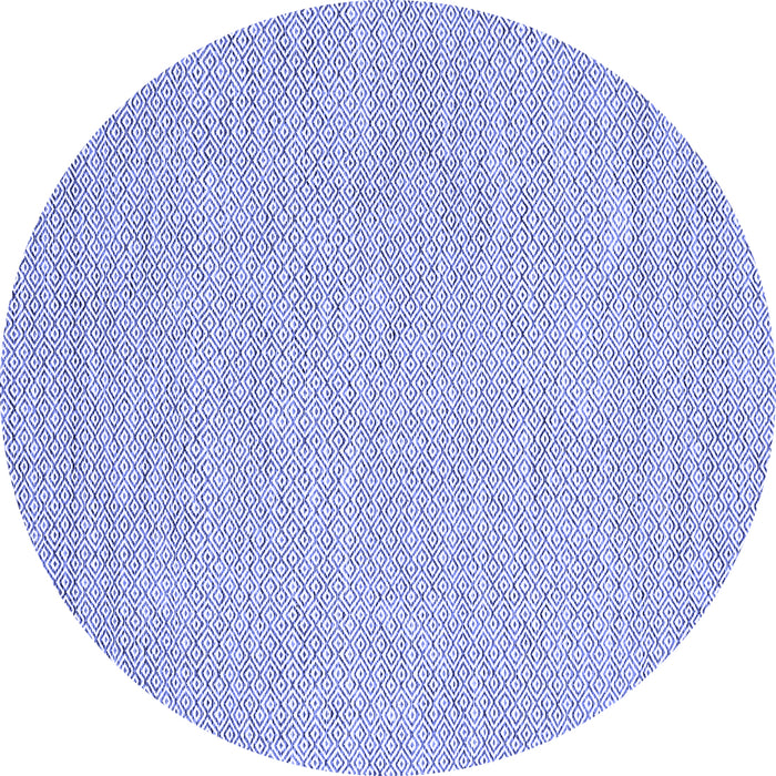 Round Abstract Blue Contemporary Rug, con2122blu