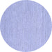 Round Abstract Blue Contemporary Rug, con2122blu