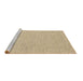 Sideview of Machine Washable Abstract Brown Contemporary Rug, wshcon2122brn