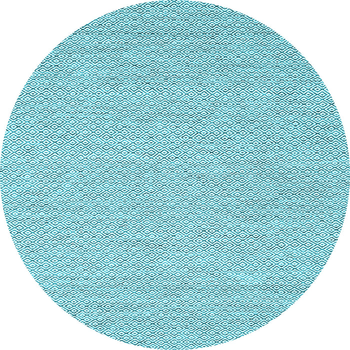 Round Abstract Light Blue Contemporary Rug, con2122lblu